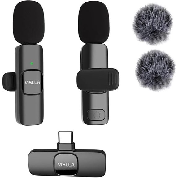 Vislla Wireless Lavalier Mic for iPhone & Android