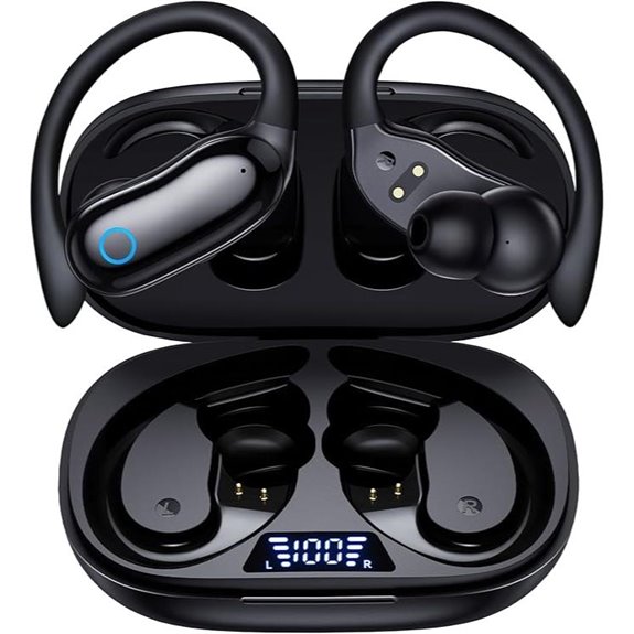 GNMN Noise Cancelling Wireless Earbuds with Earhooks