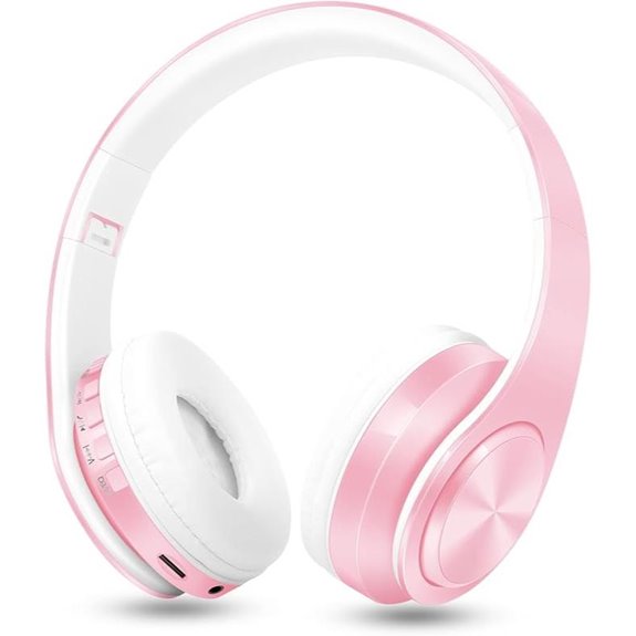 V5.0 Bluetooth Over-Ear Headphones (Pink)
