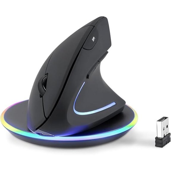 Perixx PERIMICE-713RX Wireless Vertical Mouse (Right-Handed)