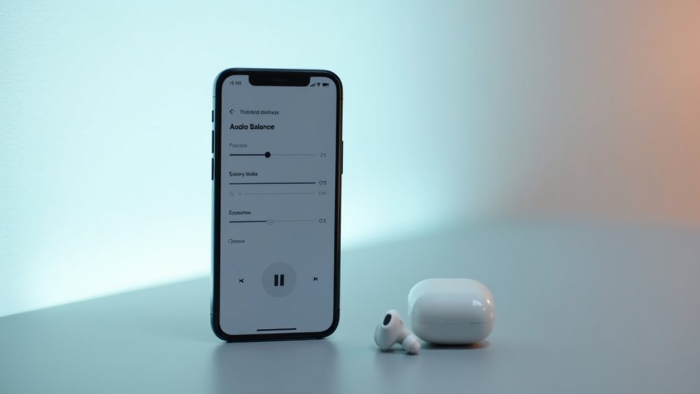adjust audio balance settings