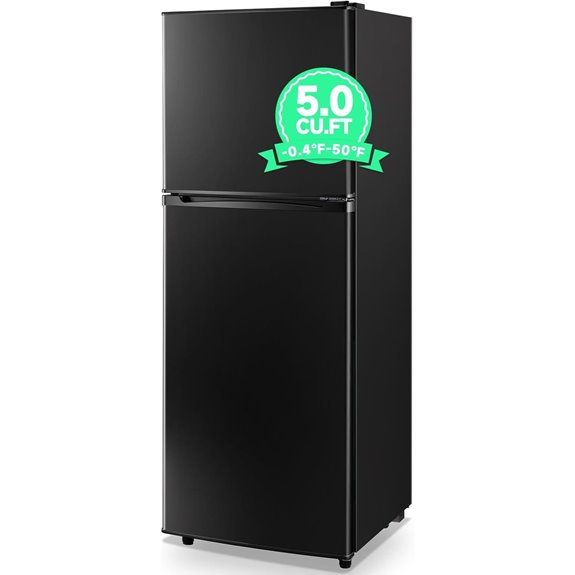 5.0 Cu.ft Refrigerator with Freezer Black