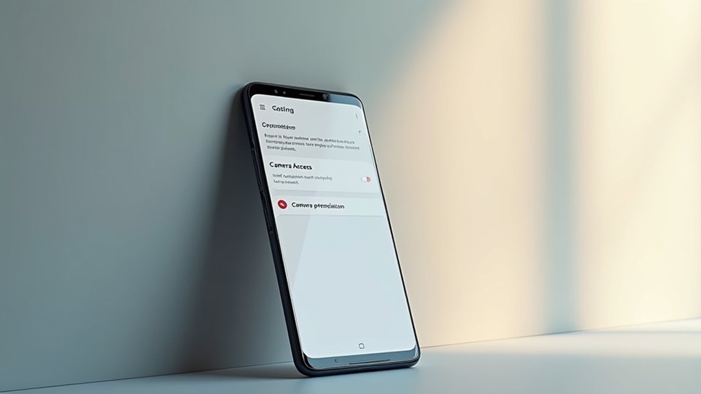 check camera app permissions