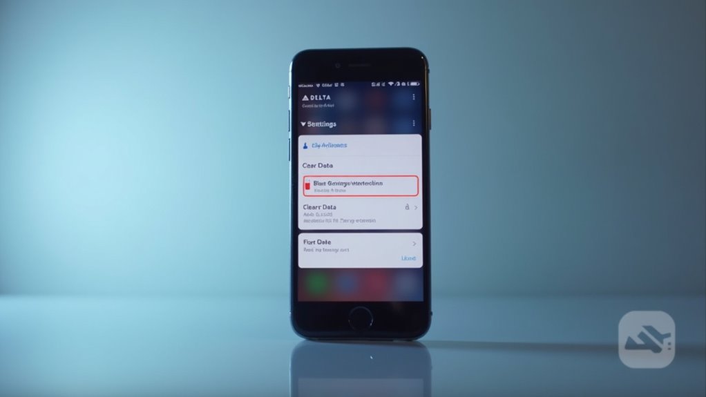 clear delta app cache