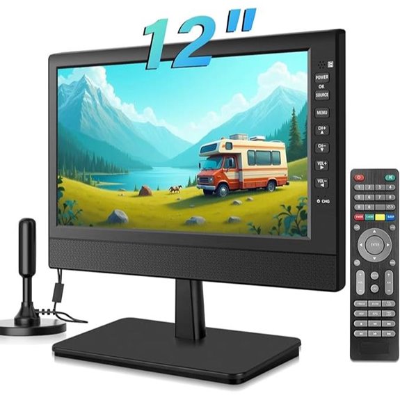 12” Portable Flat Screen TV with Digital Tuner