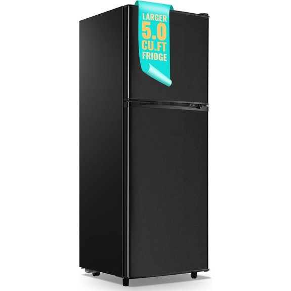WANAI 5.0 Cu.Ft Double Door Mini Fridge