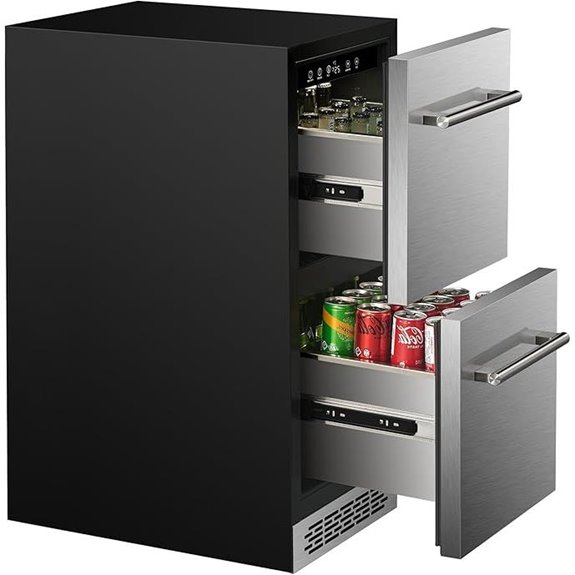 15 Double Drawer Beverage Fridge