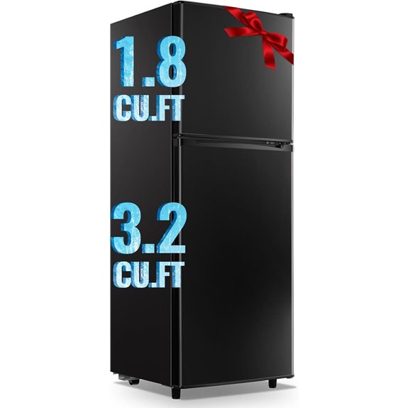 WANAI 5.0 Cu.Ft Dual Door Fridge