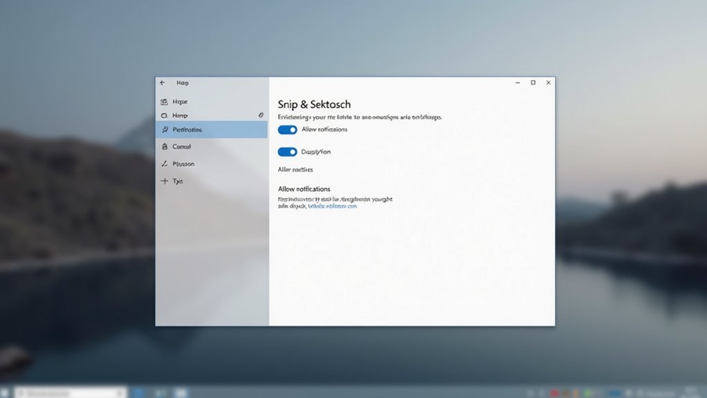 enable snip sketch notifications