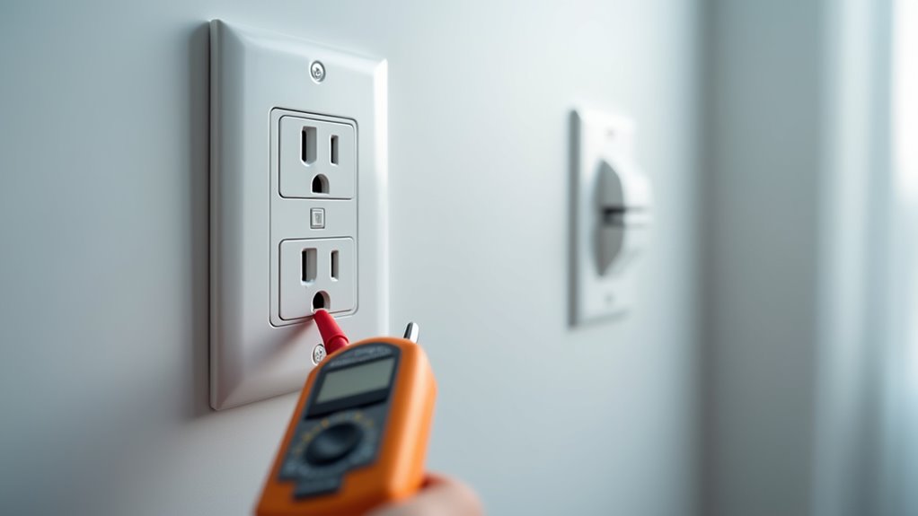 inspect nearby electrical outlets