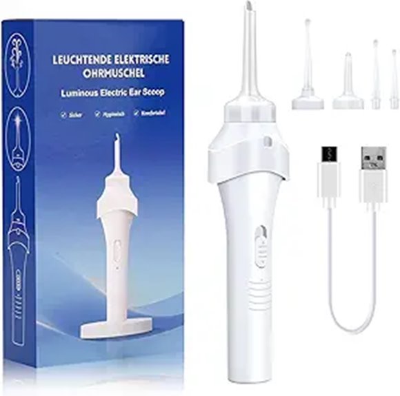 Ear Vacuum Wax Remover with LED (Pearl White)