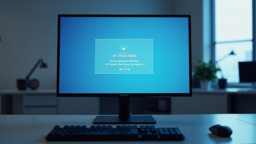 prevent corruption exit desktop