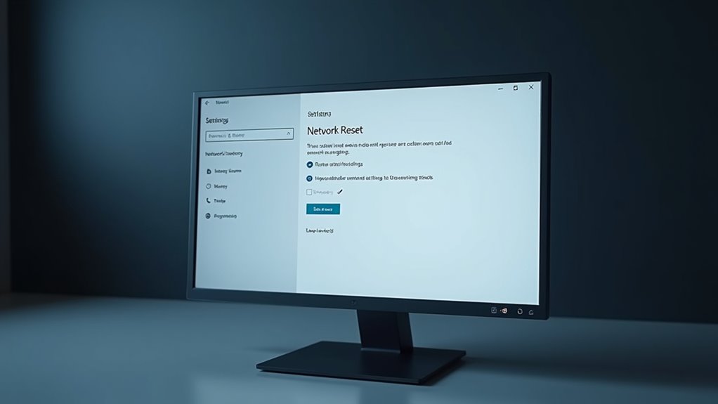 reset network settings windows
