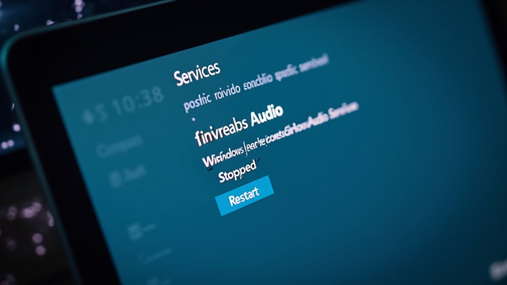 restart windows audio service