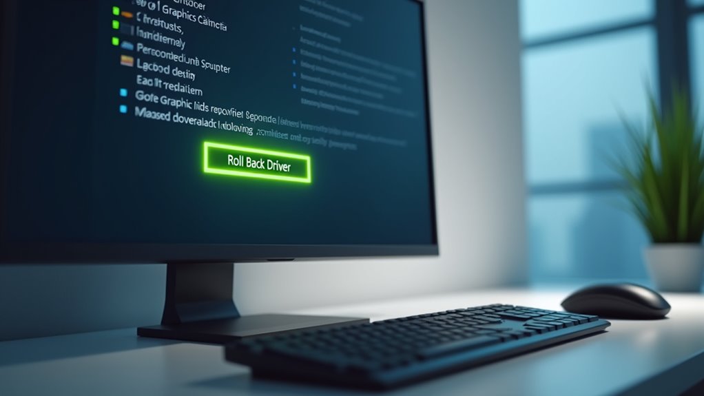 rollback nvidia driver update