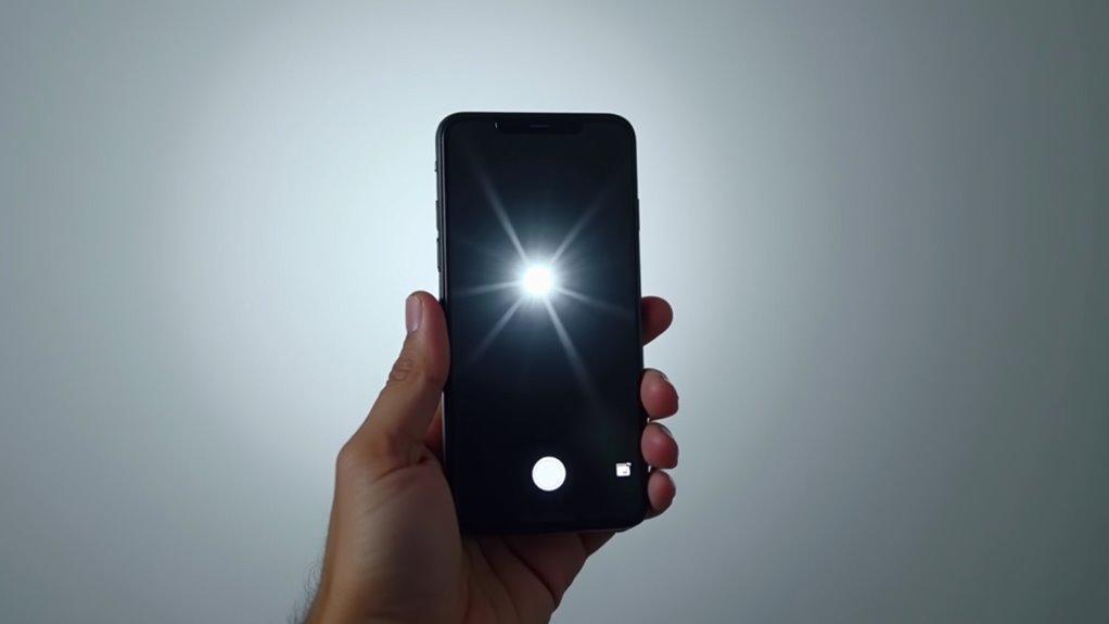 test flashlight with camera
