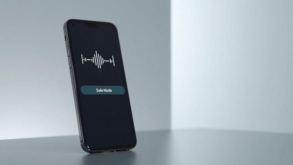 test microphone in safe mode